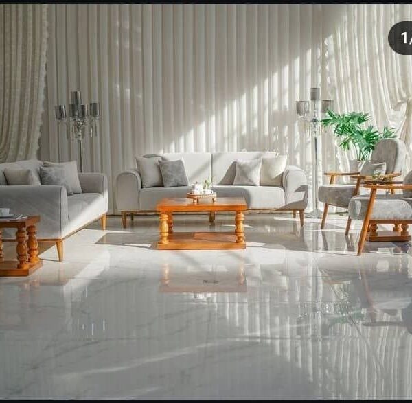 مبل مینیمال هفت نفره رنگ طوسی روشن