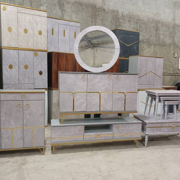 ست  میزکنسول و میز تی وی و جاکفشی و جلومبلی مدل گندم