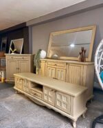 ست میز کنسول و میز تی وی و جاکفشی مدل رنگی حصیرخور - Image 2