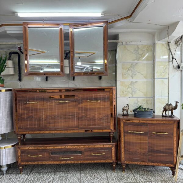 ست میز کنسول و میز تی وی و جاکفشی مدل دیاموند