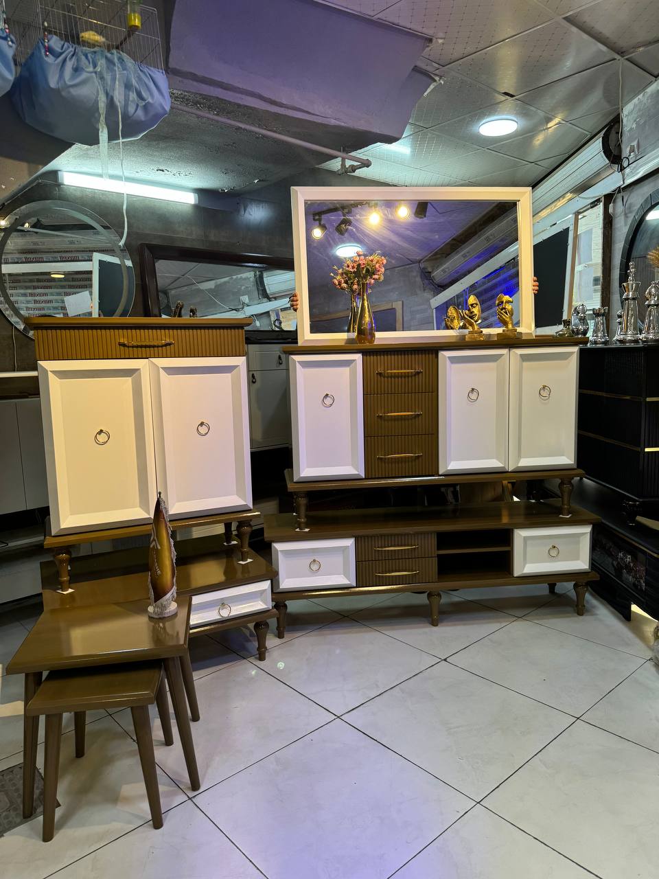 photo_2024-09-17_06-02-41 ست میز کنسول و میز تی وی مدل دیان - Image 1