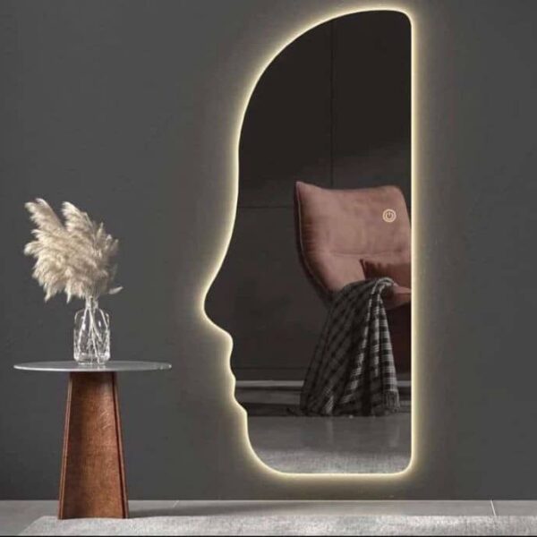 اینه ایستاده دفرمه نئون دار مدل رخ