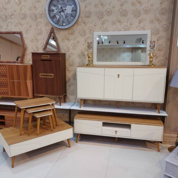 ست میز کنسول و میز تی وی مدل تارا