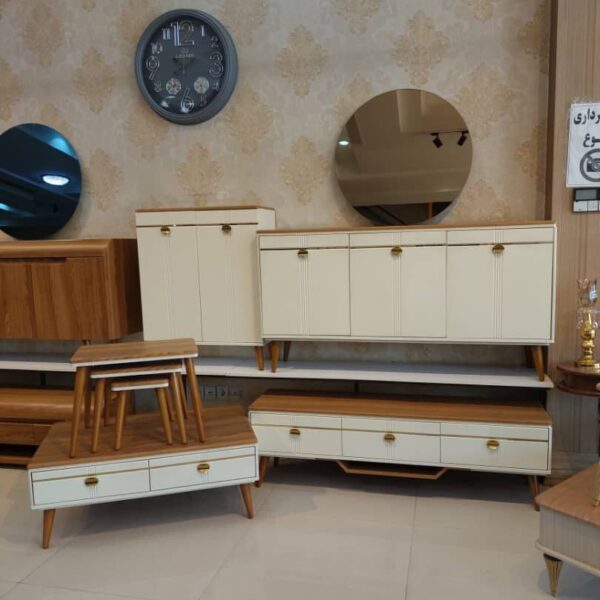 ست میز کنسول و میز تی وی مدل رز