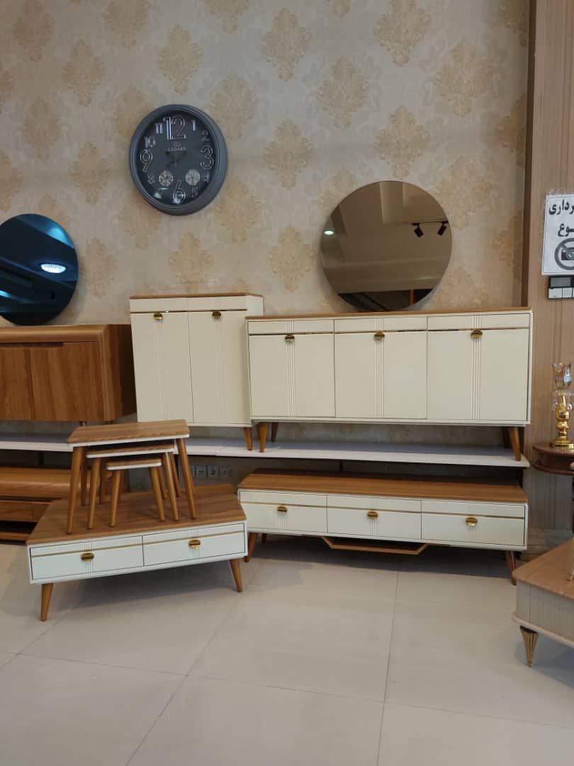 photo_2024-11-19_10-34-16 ست میز کنسول و میز تی وی مدل رز - Image 1