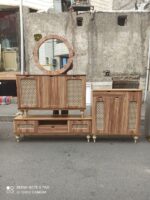 ست میز کنسول و میز تی وی و جاکفشی مدل حصیر مستطیل - Image 3