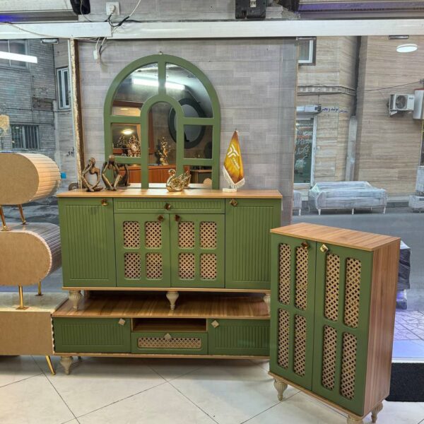 ست میز کنسول و میز تی وی و جاکفشی مدل ریحانه