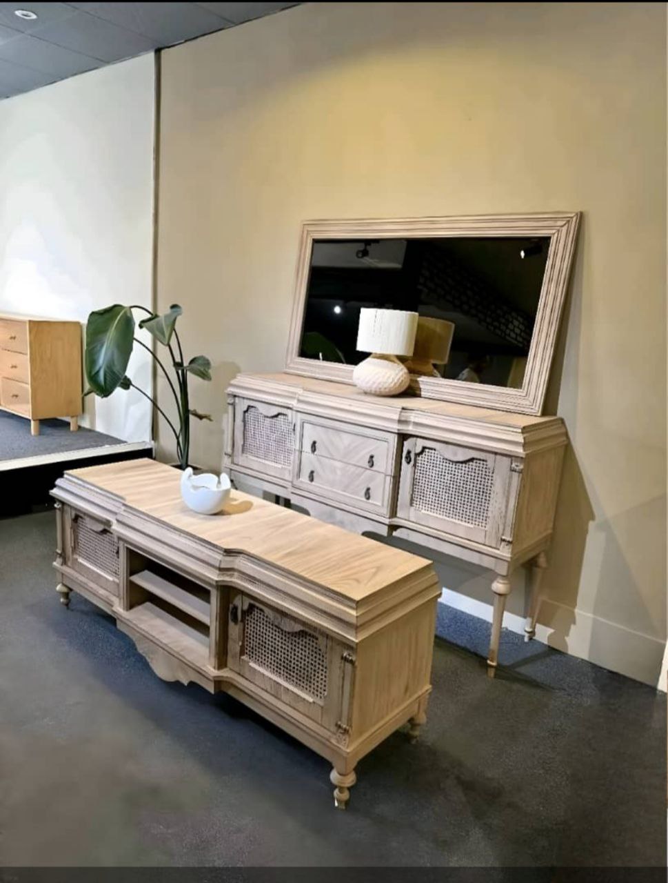 photo_2025-01-16_17-43-59 ست میز کنسول و میز تی وی روکش چوب مدل طنین - Image 1