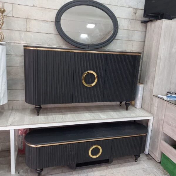 ست میز کنسول و میز تی وی مدل حلقه ای