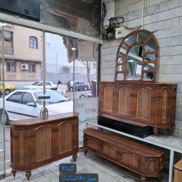 ست میزوکنسول و میز تی وی و جاکفشی مدل مخمل