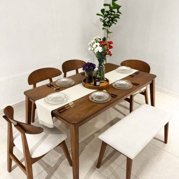 ناهار خوری مدل نیمکت 6 نفره