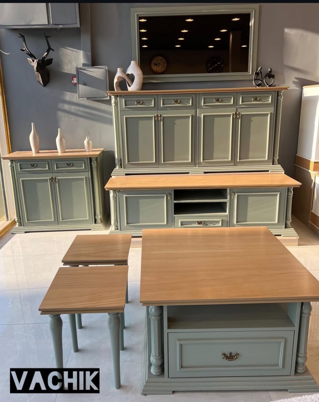 photo_2025-02-10_16-09-24 ست میز تی وی و کنسول و جاکفشی رنگی سام - Image 1