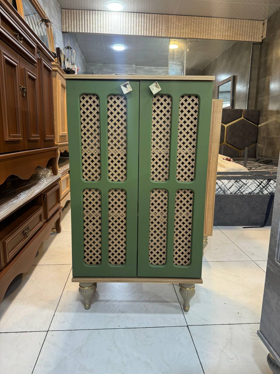 photo_2025-02-11_15-27-58 جاکفشی حصیر دار سبز - Image 1