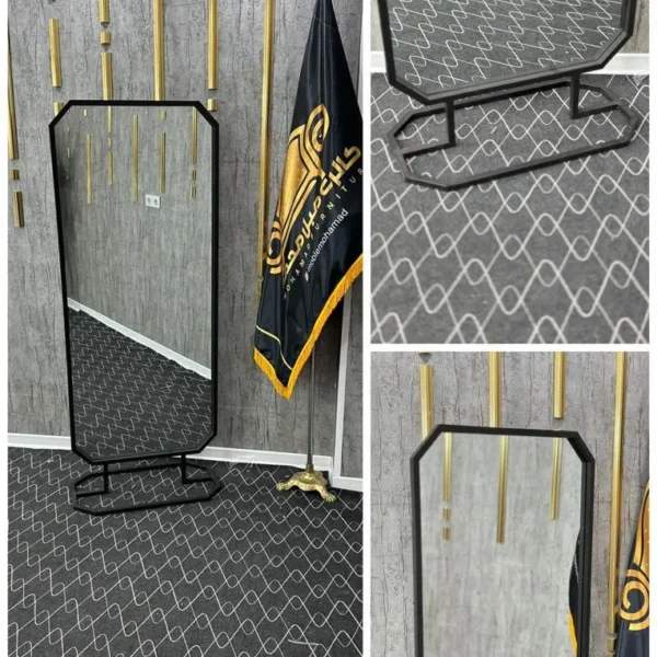 اینه ایستاده فلزی پایه دار هشت ضلعی