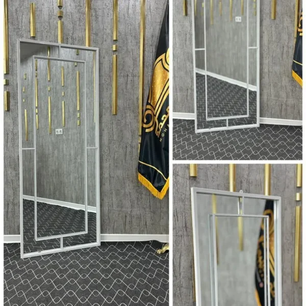 اینه ایستاده مستطیل فلزی دوبل