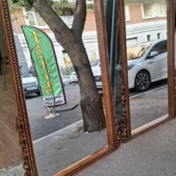 اینه استاده مدل چوبی رزین خور گنبدی