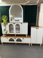 ست میز تلویزیون اینه کنسول و جاکفشی مدل شیشه خور