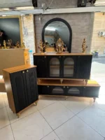 ست میز تلویزیون اینه کنسول و جاکفشی مدل شیشه خور