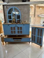 ست میز تلویزیون اینه کنسول و جاکفشی مدل حصیر قاسمی