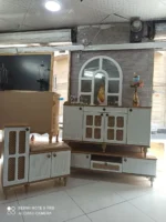 ست میز تلویزیون اینه کنسول و جاکفشی مدل حصیر قاسمی