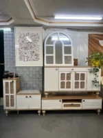 ست میز تلویزیون اینه کنسول و جاکفشی مدل حصیر قاسمی