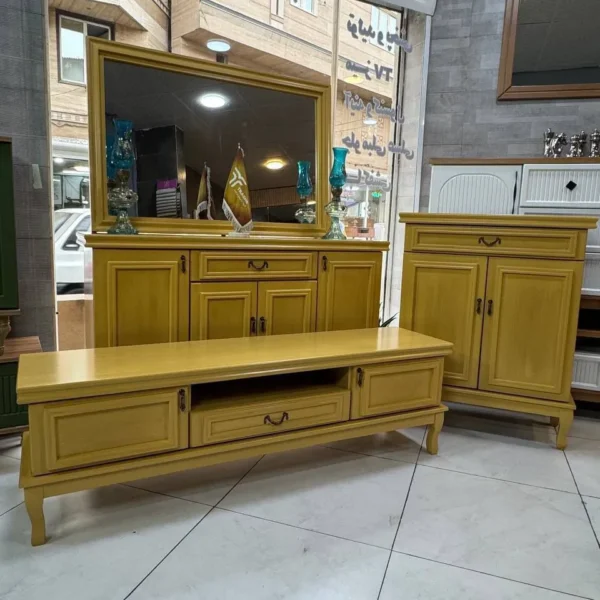 میز تلویزیون اینه کنسول و جاکفشی مدل ویکتوریا ۳