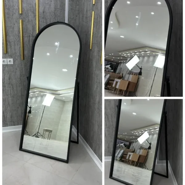 اینه ایستاده گنبدی فلزی ساده پایه دار