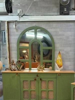 آینه کنسول مدل حصیرخور