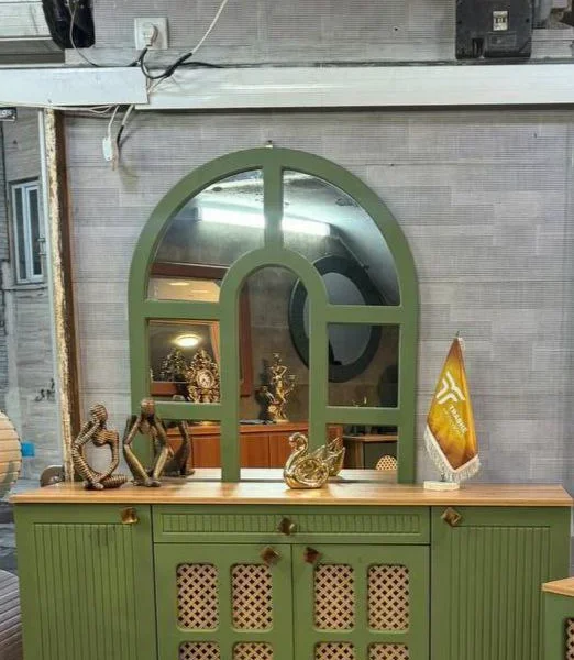 آینه کنسول مدل حصیرخور