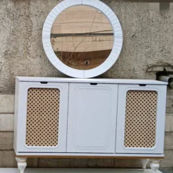 آینه کنسول مدل حصیر خور کد 2