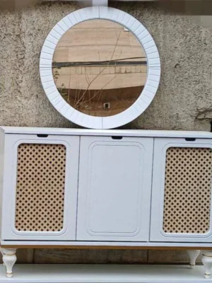 آینه کنسول مدل حصیر خور کد 2