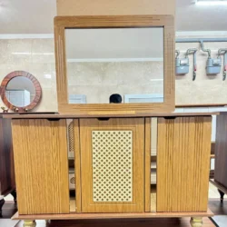آینه کنسول مدل حصیر آینه خور