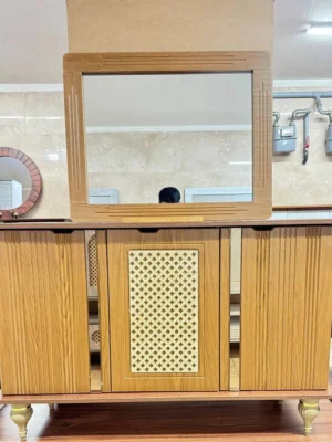 آینه کنسول مدل حصیر آینه خور