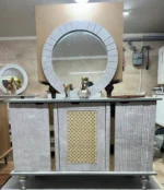 آینه کنسول مدل حصیر آینه خور