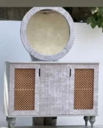 آینه کنسول مدل حصیر خور ساده