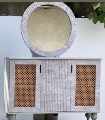 آینه کنسول مدل حصیر خور ساده