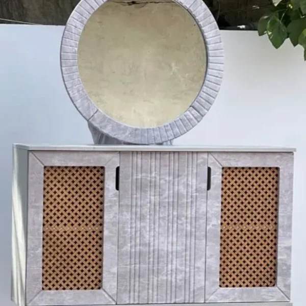 آینه کنسول مدل حصیر خور ساده