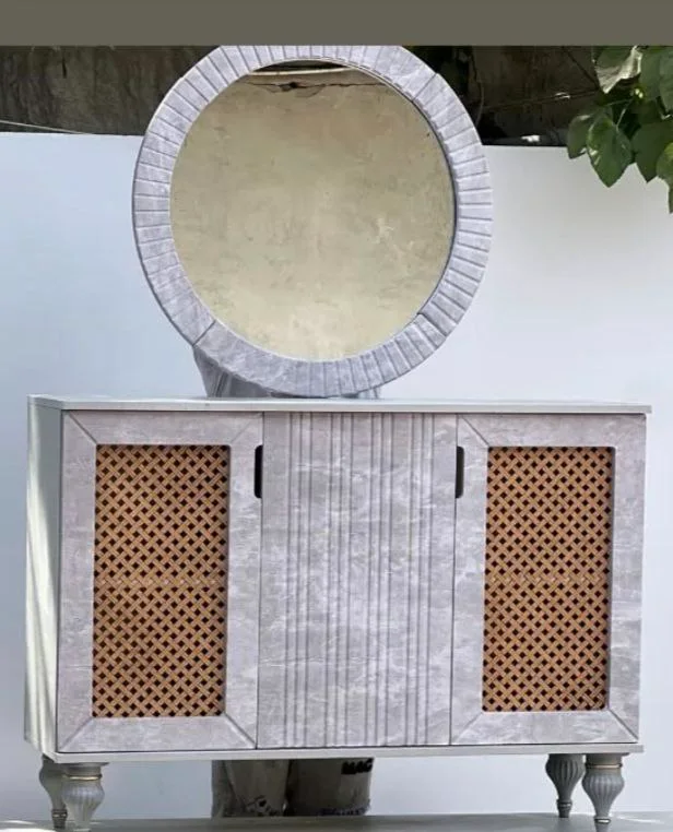 آینه کنسول مدل حصیر خور ساده آینه کنسول مدل حصیر خور ساده