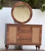 آینه کنسول مدل حصیر خور ساده