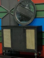 آینه کنسول مدل حصیر خور ساده