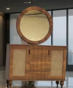 آینه کنسول مدل حصیر خور ساده